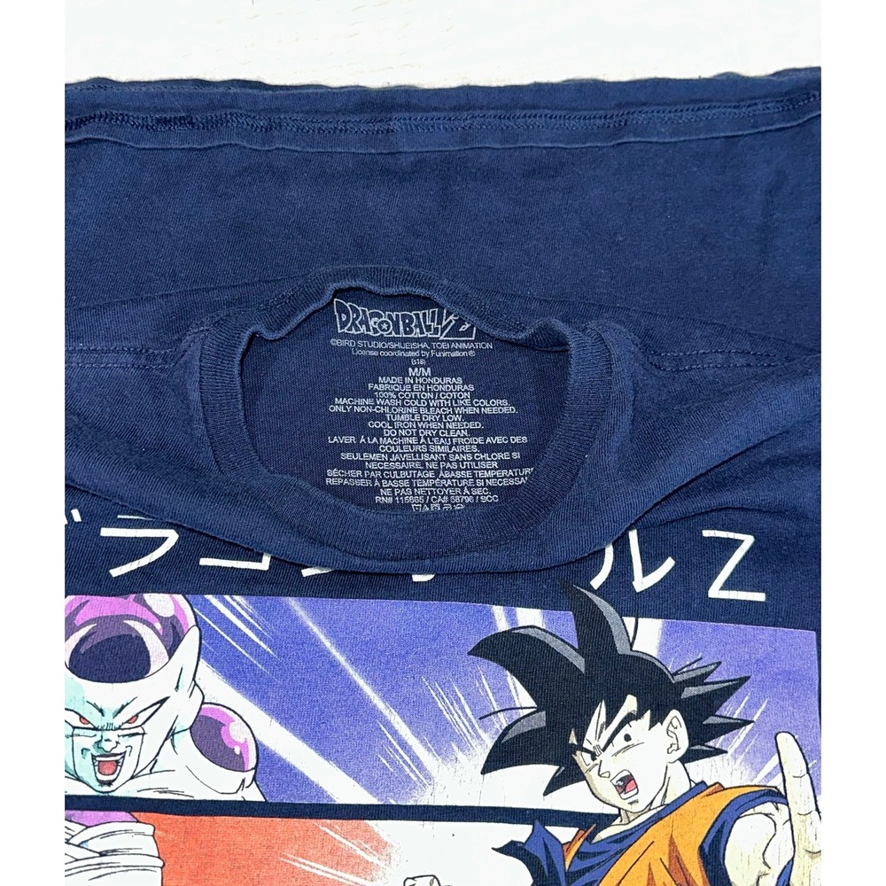 Dragon Ball‎ Z Anime T-Shirt Goku Frieza Vegeta Piccolo Navy Mens M